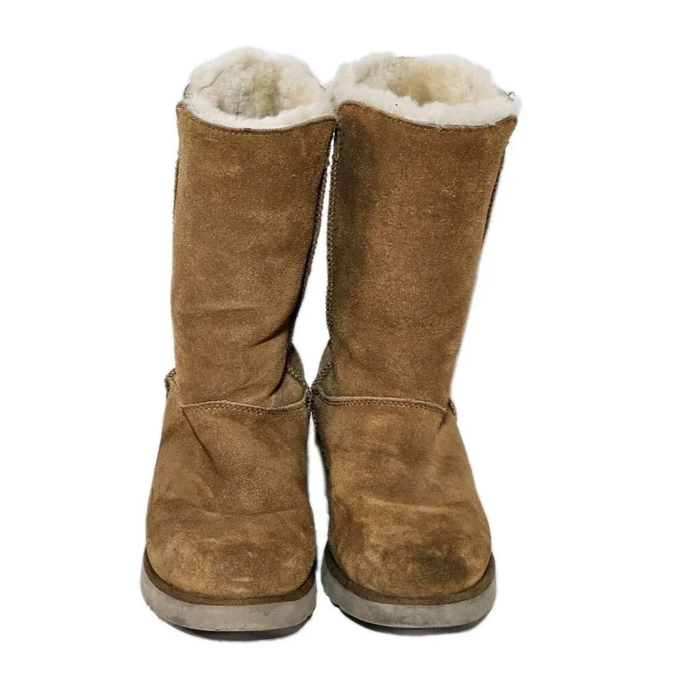 UGG Koolaburra Boot Womens Koola Short Fashion Size 7 Chestnut Brown